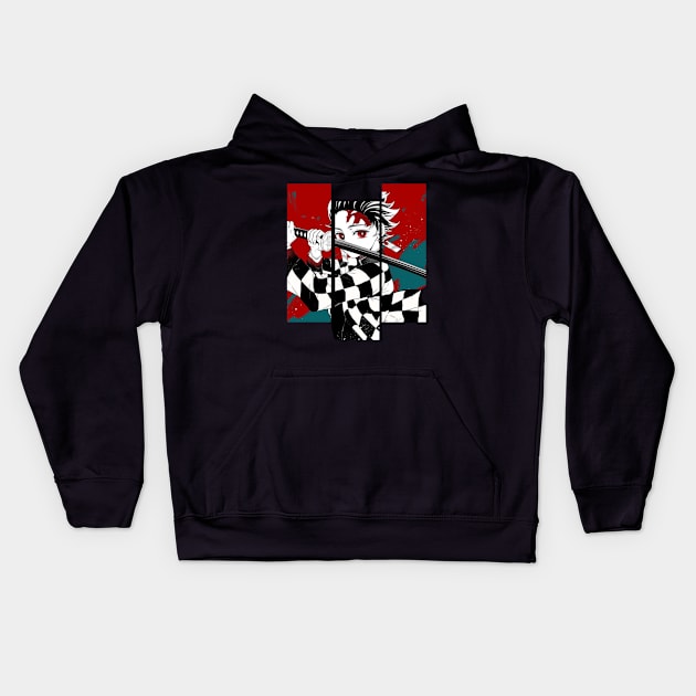 Tanjiro kamado Kids Hoodie by travisbrown